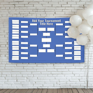 Lona Braca de torneo deportivo - 32 equipos - azul