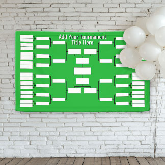 Lona Braca de torneo deportivo - 32 equipos - Verde