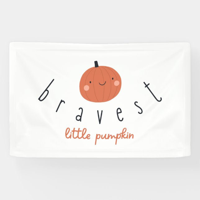 Lona bravest little pumpkin Banner Indoor Large Sign (Horizontal)