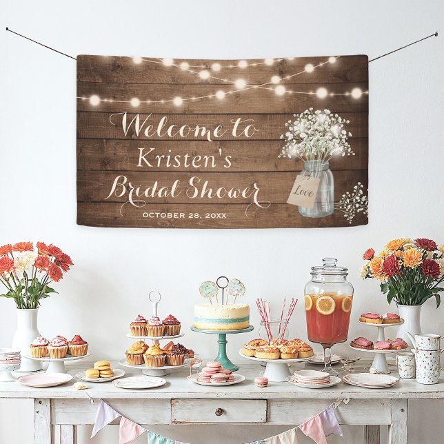 Lona Breath Mason Jar String Light Bridal Shower (Subido por el creador)