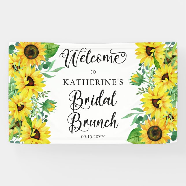 Lona Bridal Brunch Shower Boho Sunflowers | Eucalyptus (Horizontal)