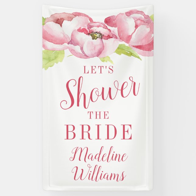 Lona Bridal Shower | Melodías rosadas (Vertical)