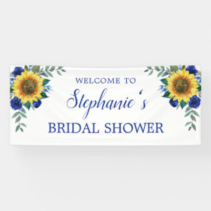 Lona Bridal Shower Sunflower Blue Floral