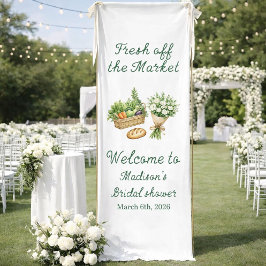 Lona Bridal Shower Welcome Sign Fabric Banner, Personal