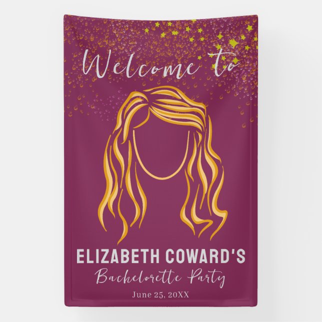 Lona Bride Girl Bachelorette Party Sign Banner (Vertical)