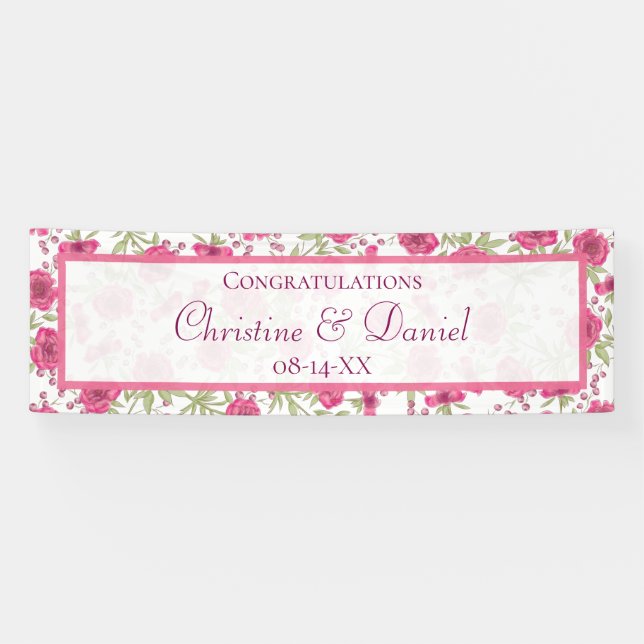 Lona Bright Pink Rose Wedding (Horizontal)