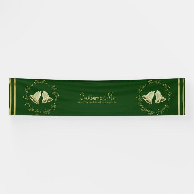 Lona Brillantes campanas de oro (Horizontal)