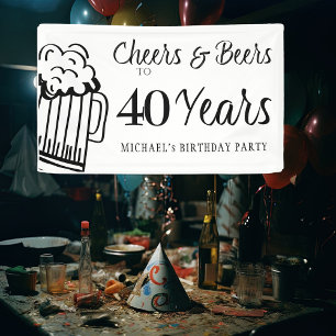 Lona Brindis y cervezas por 40 años de cumpleaños de ti