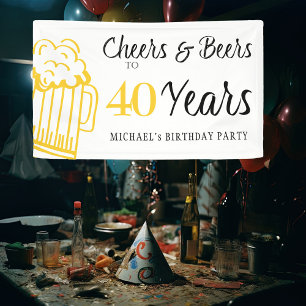 Lona Brindis y cervezas por 40 años de cumpleaños de ti