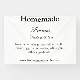 Lona Brownie casero hecho con amor agregar texto sitio