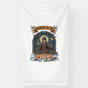Lona Bruja de la noche del día mecánico Mujer Steampunk