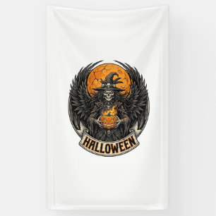Lona Bruja Vintage de Halloween Gótico