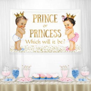 Lona Brunette Prince Princess Gender Revall Baby Shower