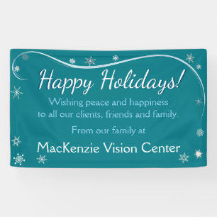 Lona Buenas fiestas bandera de los copos de nieve