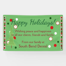 Lona Buenas fiestas barras y puntos del navidad