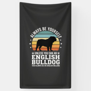 Lona Bulldog Inglés Puesta de Sol Sé Tú Mismo Perro