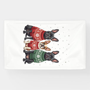 Lona Bulldogs Franceses de Navidad Frenchie de Navidad