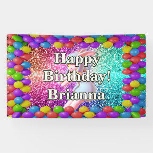 Lona Bunny Cheerhead Personalidad personalizada cumplea