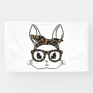 Lona Bunny Face Leopard Glasses Chicas de Pascua Niños