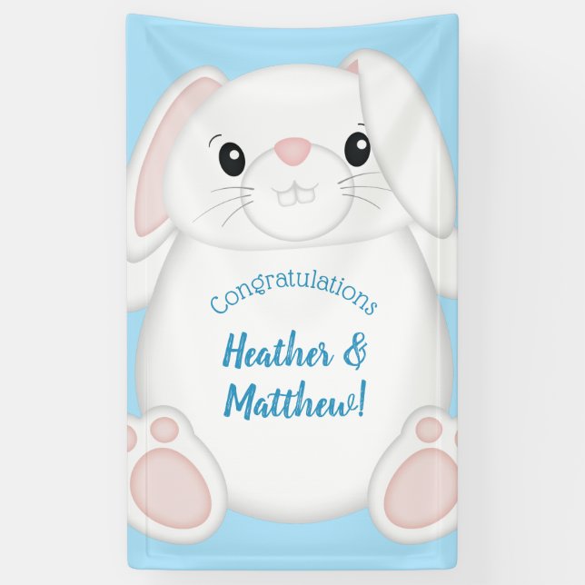 Lona Bunny Rabbit Baby Shower Woodland (Vertical)