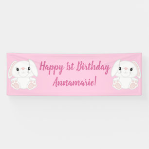 Lona Bunny Rabbit Birday Party Pink