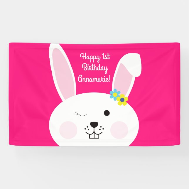 Lona Bunny Rabbit Easter Spring Birday Party (Horizontal)