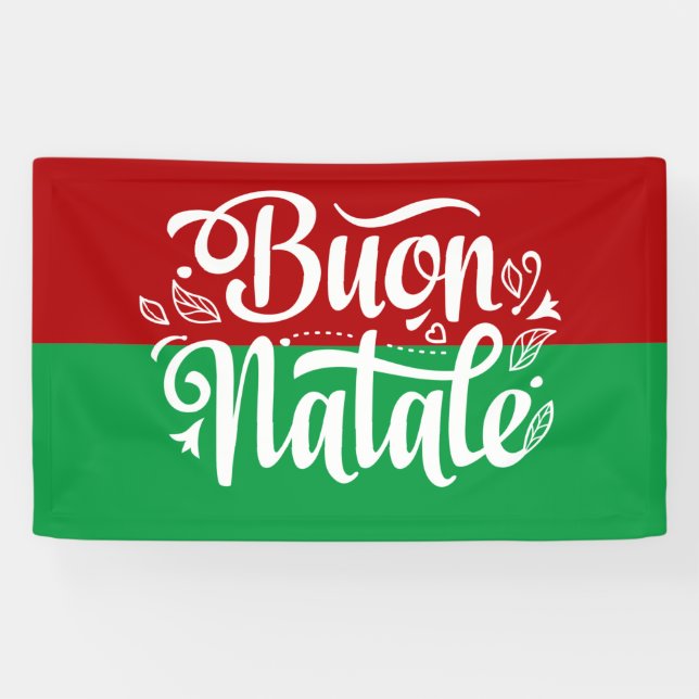 Lona Buon Natale Italia Feliz Navidad (Horizontal)