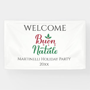 Lona Buon Natale Navidad Italiana Personalizada