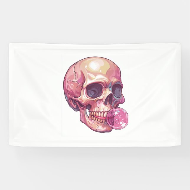 Lona Burbble Troull Skull - Funny Gum Skeleton (Horizontal)