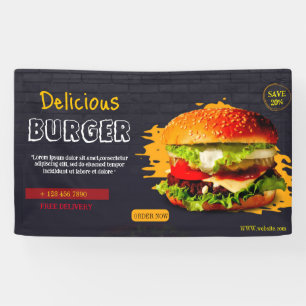 Lona Burger fast food barbacoa Hamburger fiesta lindo
