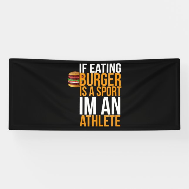 Lona Burger Hamburger BBQ Humor Gracioso Pun Gift Idea (Horizontal)