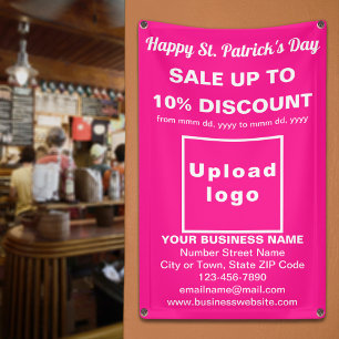 Lona Business Saint Patrick Sale en banner rosa