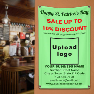 Lona Business Saint Patrick Sale en banner verde claro