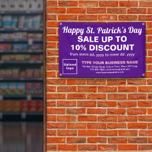 Lona Business Saint Patrick Sale sobre Rectángulo Púrpu
