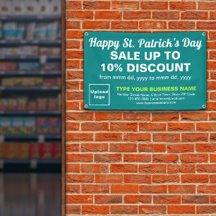 Lona Business St. Patrick Sale sobre Rectángulo Verde V