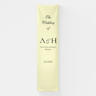 Lona Butter Yellow Fabric Wedding Welcome Banner