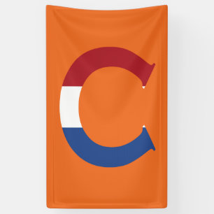 Lona C Monograma sobrepuesto sobre la bandera de la LND