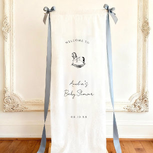 Lona Caballo de Balanza Personalizado Bienvenida a la F