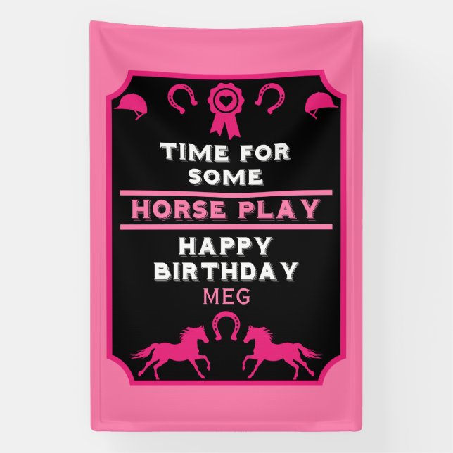 Lona Caballo de Cumpleaños (Vertical)