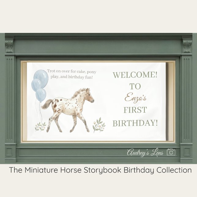 Lona Caballo en Miniatura | Banner de Cumpleaños Decora (Subido por el creador)