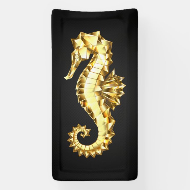 Lona Caballo marino polígono de oro (Vertical)