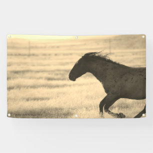 LONA CABALLOS SALVAJES DE BANNER DE UTAH CON GRUMET