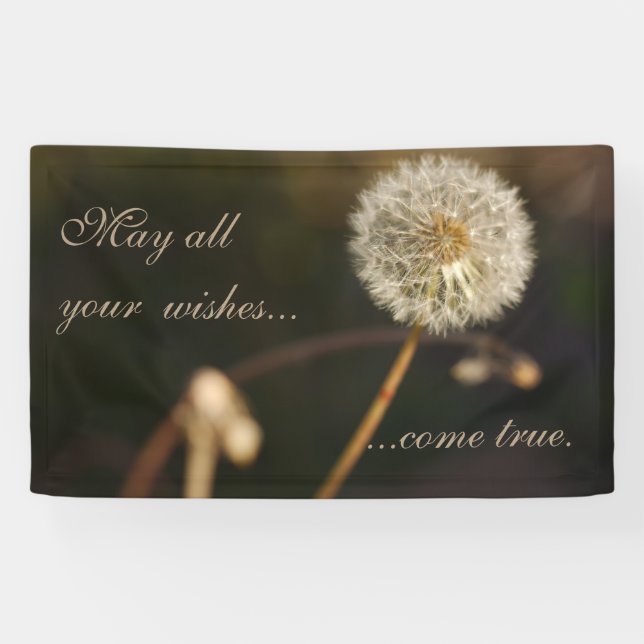 Lona Cabeza de semilla de Dandelion en tonos marrones (Horizontal)