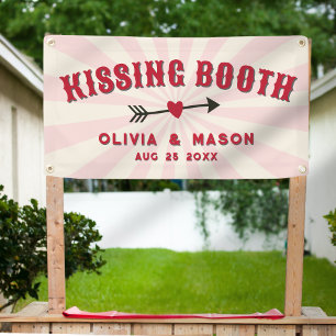 Lona Cabina de besos de carnaval vintage foto boda