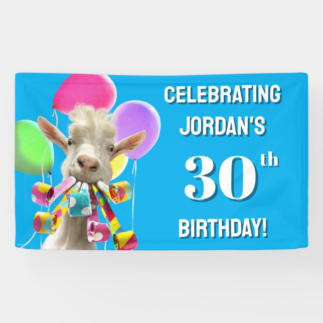 Lona Cabra con Sopladores de Fiesta (Horizontal)