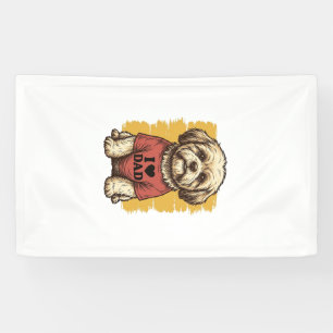 Lona Cachorro Adorable Amo Papá Grabado Antiguo Diseño 