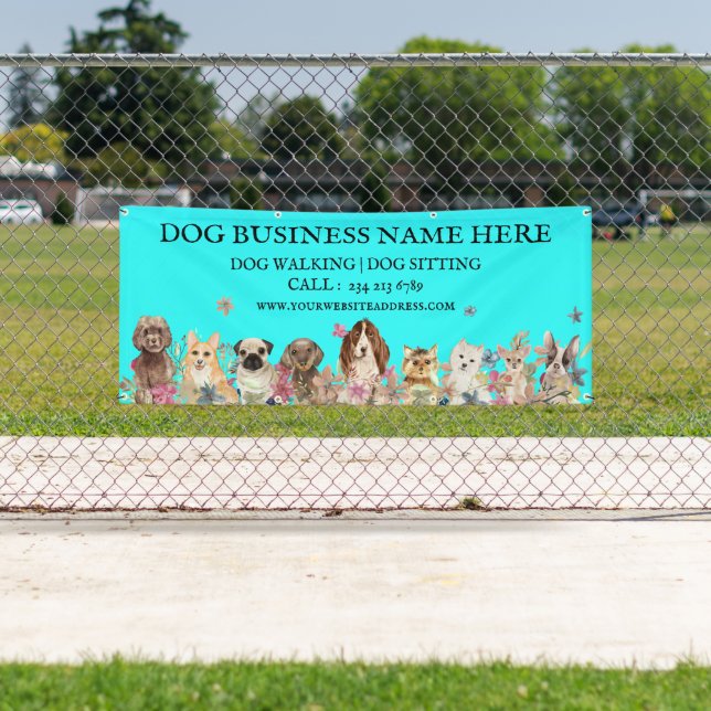 Lona Cachorros Turquesa en Groomer de Perros Botánico F (In situ)