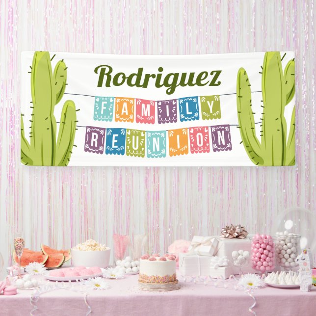Lona Cactus y Papel Picado Garland Texas (Fiesta)