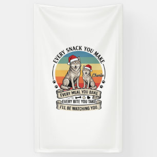 Lona Cada Snack Que Hagas Perro Santa Sombrero Retro At