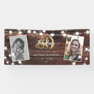 Lona Cadena Rustica Moderna enciende Fab Gold 60 cumple